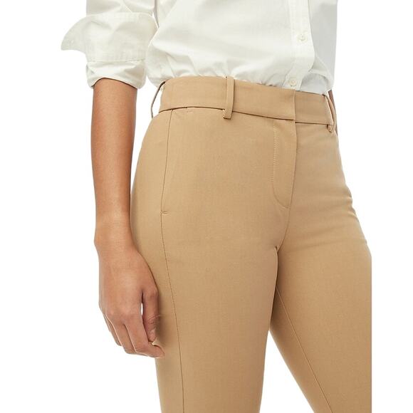 NWT J.Crew Camel Tall Stretch Work Pants 18T | High Rise Office Slacks - Picture 3 of 7
